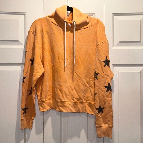 CHRLDR Orange Hoodie w Gray Stars, Size Large - Picture 2 of 5